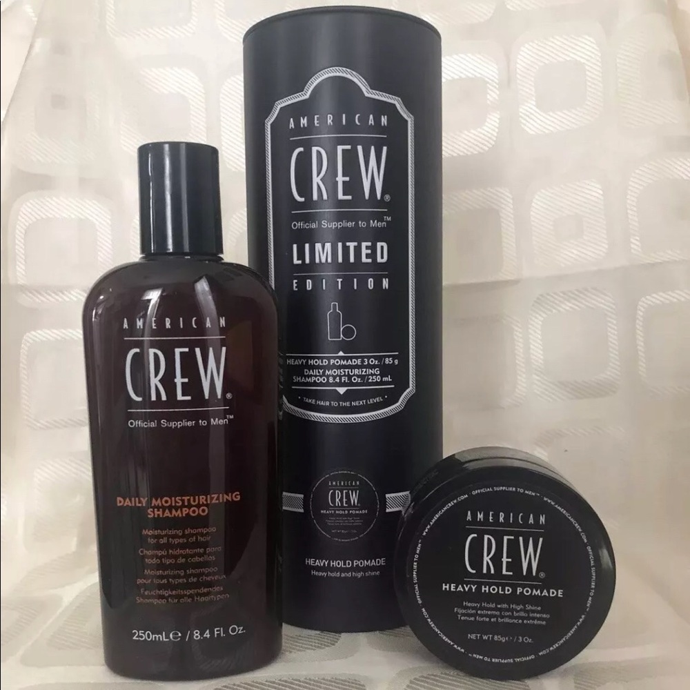 NWT AMERICAN CREW 3pc SET! Shampoo + Pomade!